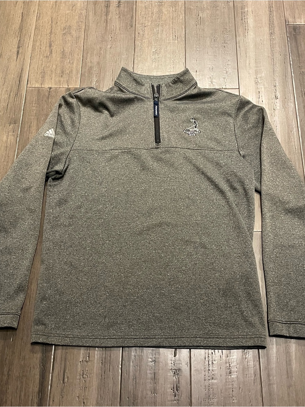 Adidas Pinehurst 1895 Quarter Zip Pullover Gray Golf Performance Jacket Mens S